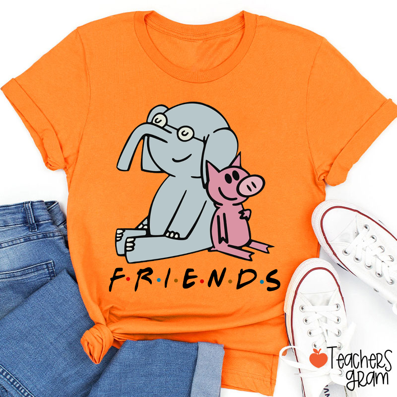 Elephant Good Friends Teacher T-Shirt