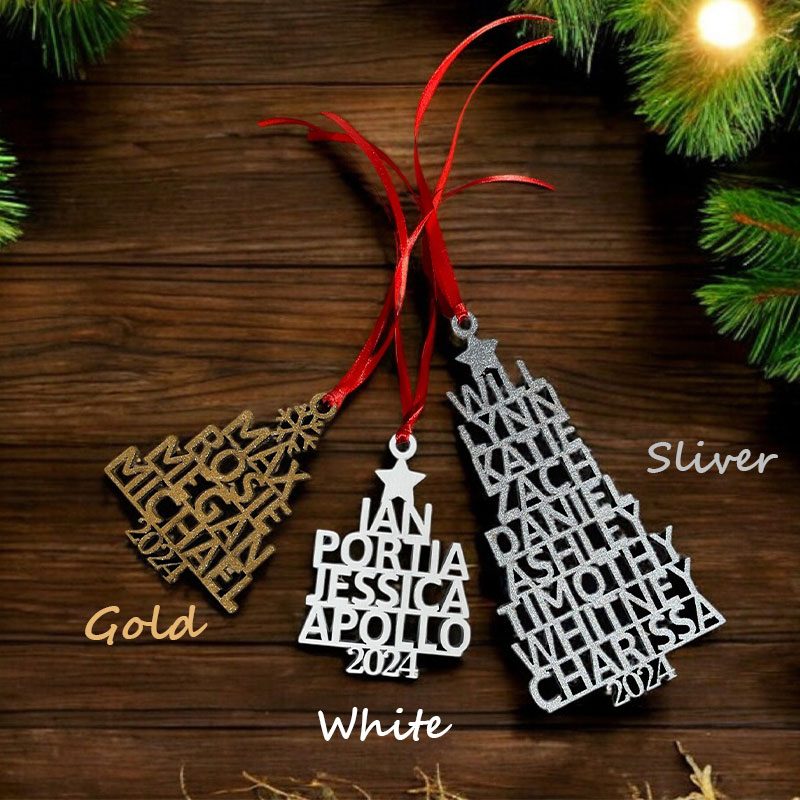 Personalized Name 3D Printed Christmas Ornament