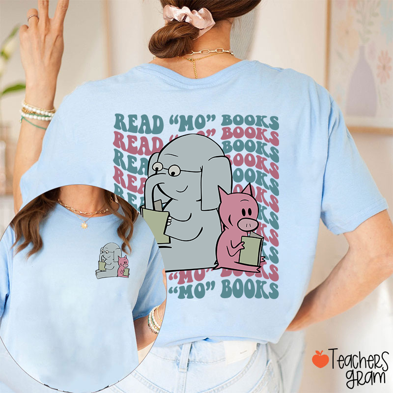 Read Mo Books Elephant Teacher Two Sided T-Shirt
