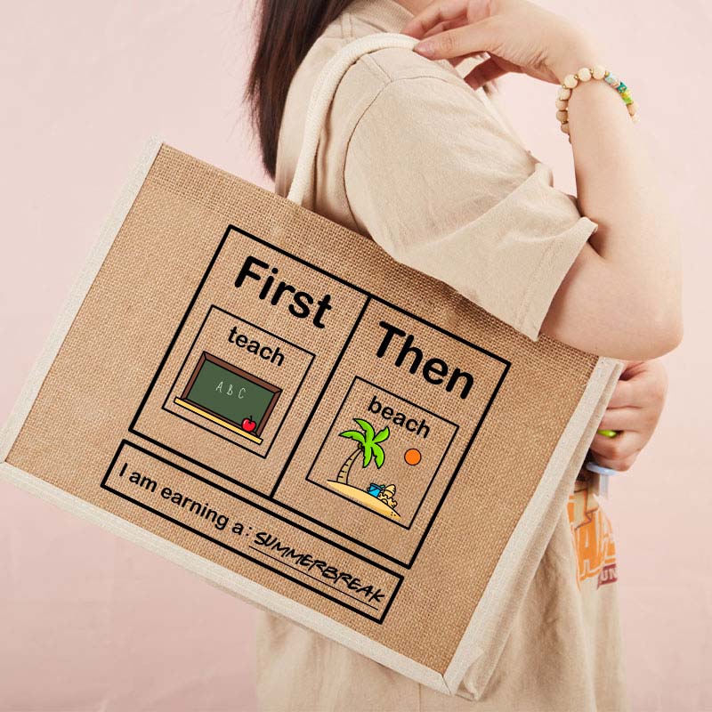 I Am Earning A Summerbreak Teacher Jute Bag