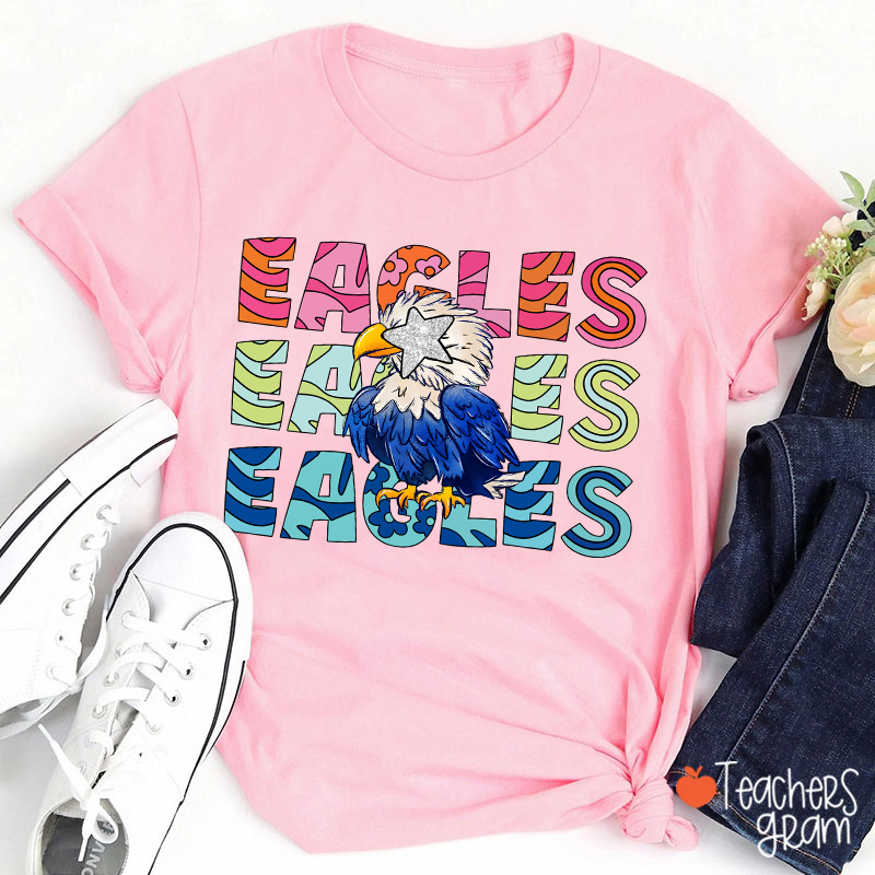 Personalized Mascot Starry Eyes School Spirit Teacher T-Shirt