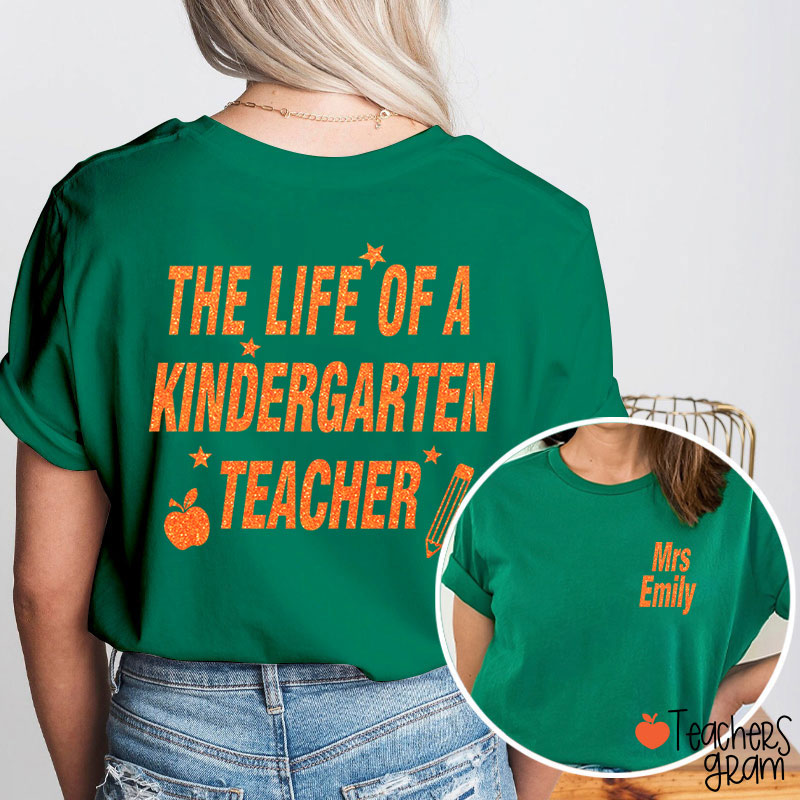 Personalized Name And Grade In My Showgirl Era Teacher Two Sided T-Shirt