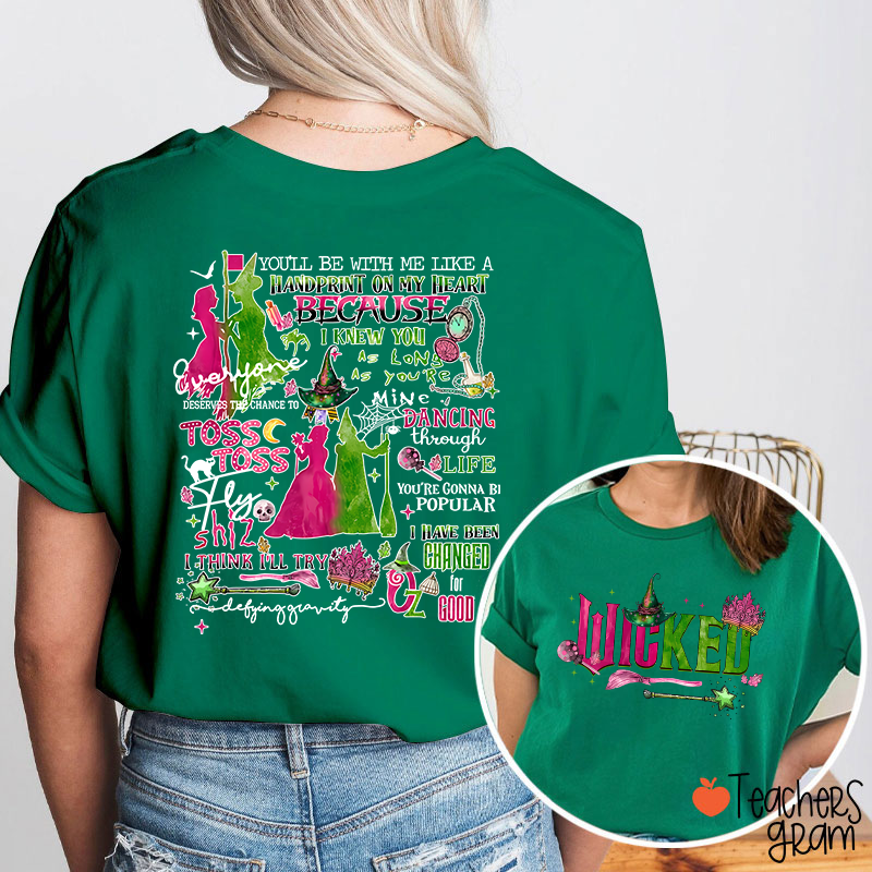 Vintage Wicked Movie Teacher Two Sided T-Shirt
