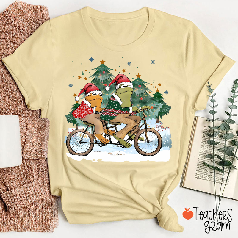 Frog And Toad Christmas Teacher T-Shirt
