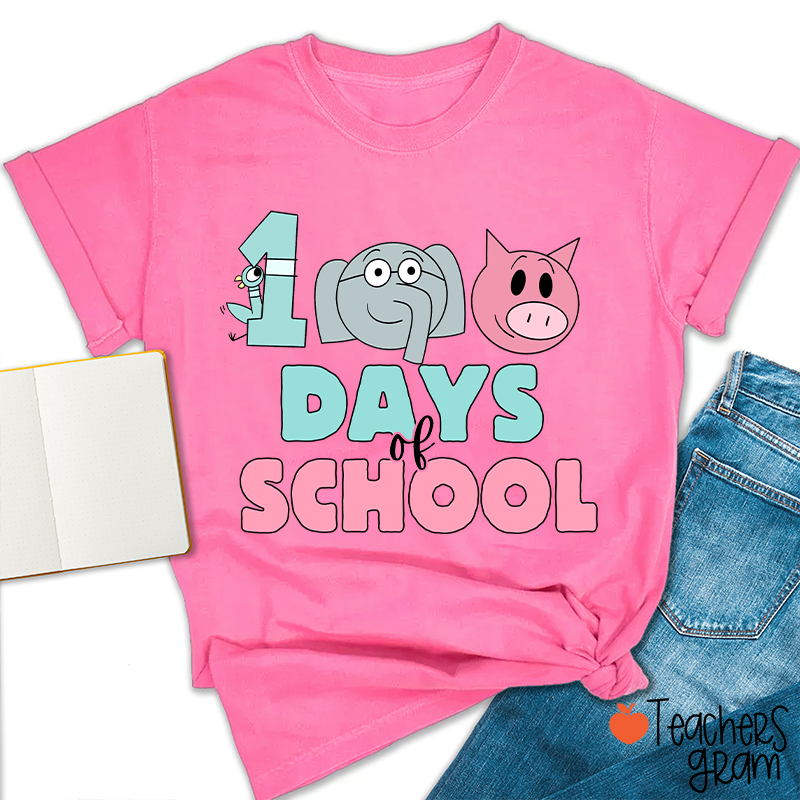100 Days Of School Children's Books Teacher T-Shirt