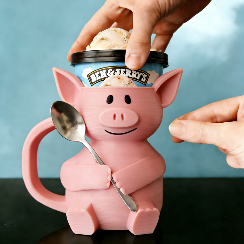 Cute Piggie Teacher Ice Cream Pint Holder