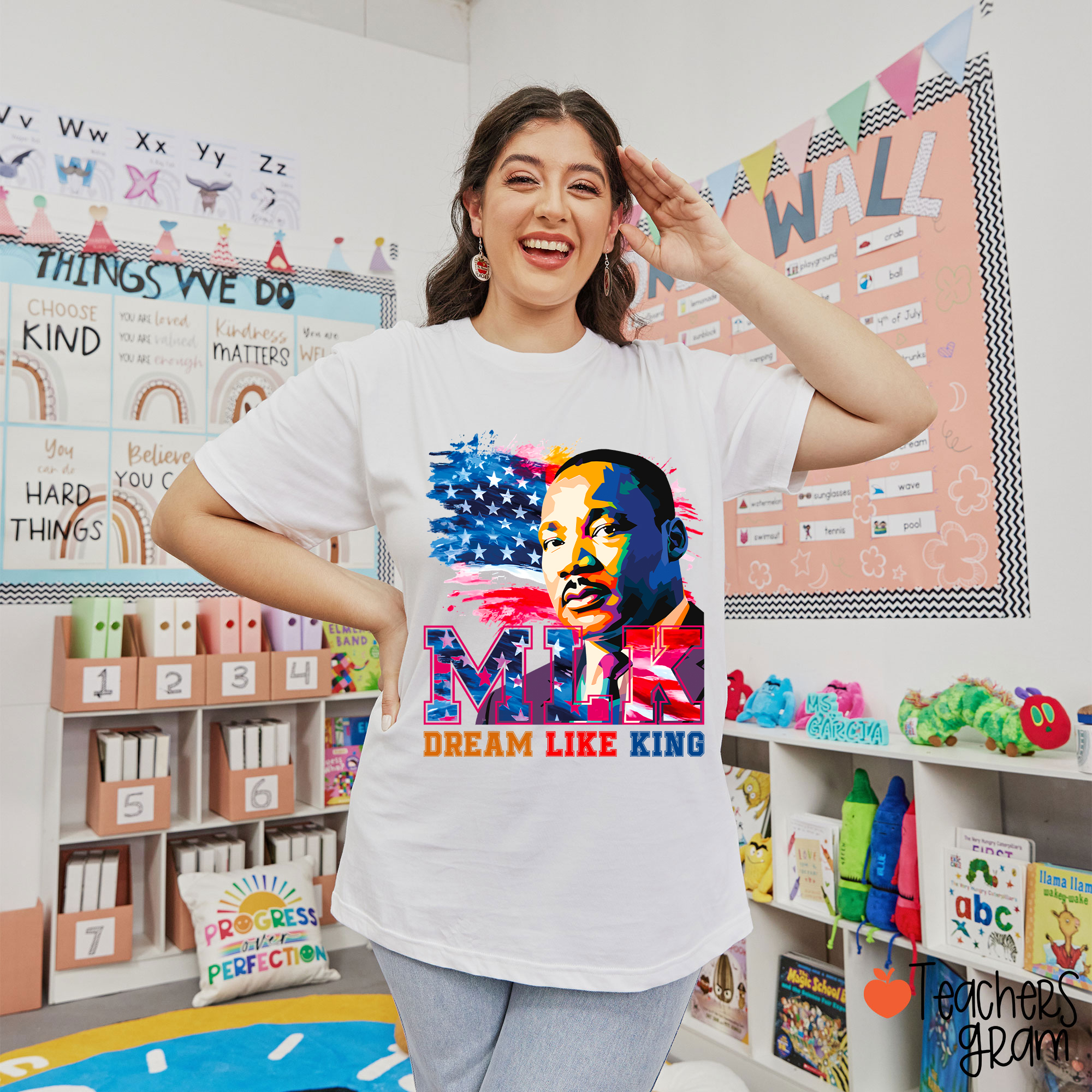 Dream Like King Teacher T-Shirt