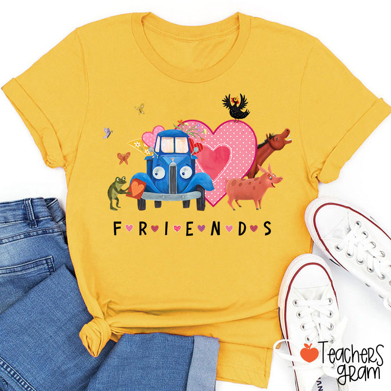 Friends Happy Valentine's Day Teacher T-Shirt