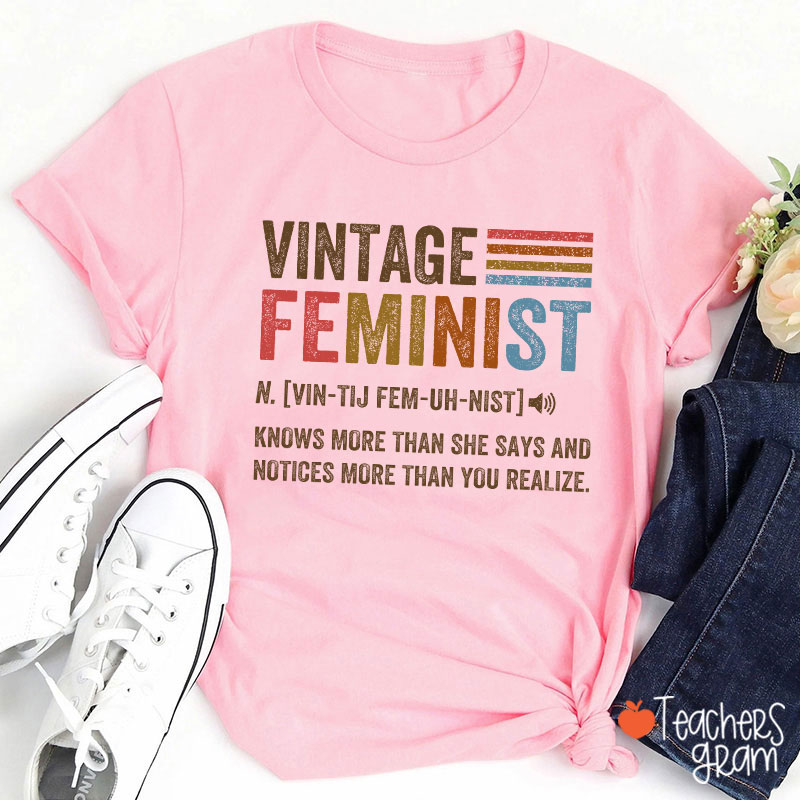 Vintage Feminist Teacher T-Shirt