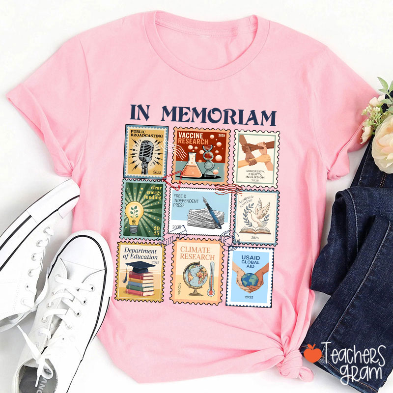 Retro In Memoriam Teacher T-Shirt
