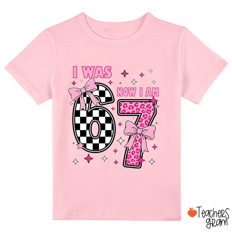 I Was Six Now I'm Seven Checkered Class T-Shirt