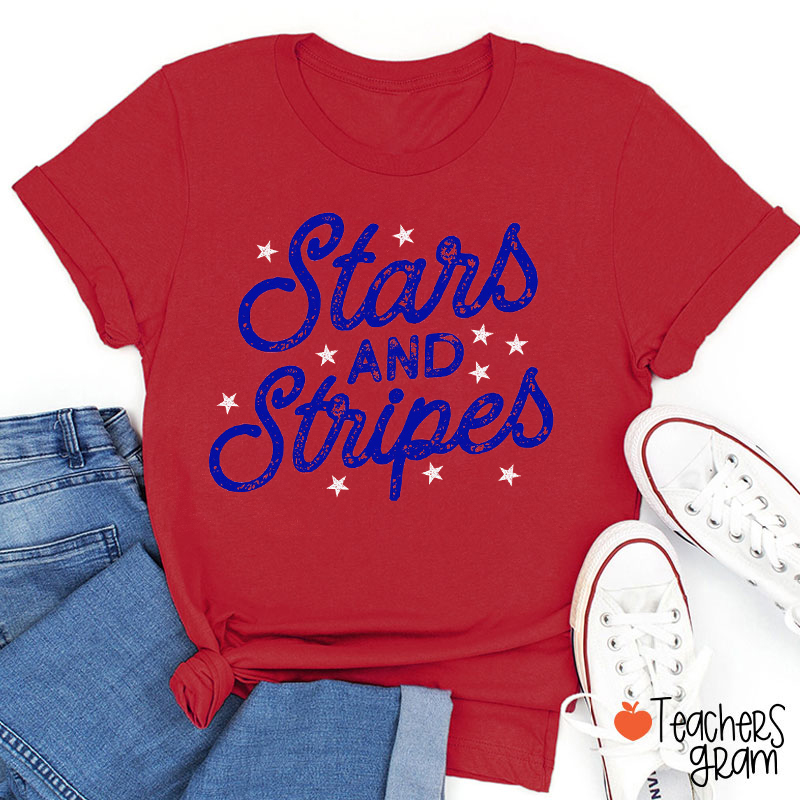 Stars And Stripes Teacher T-Shirt