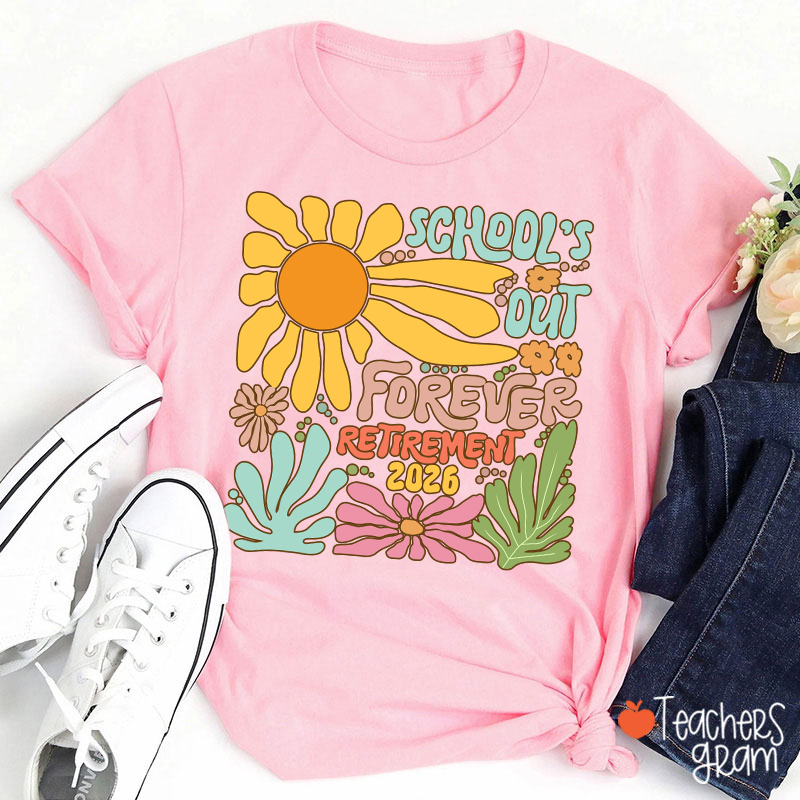Personalized Colorful Sunflowers And Text Teacher T-Shirt