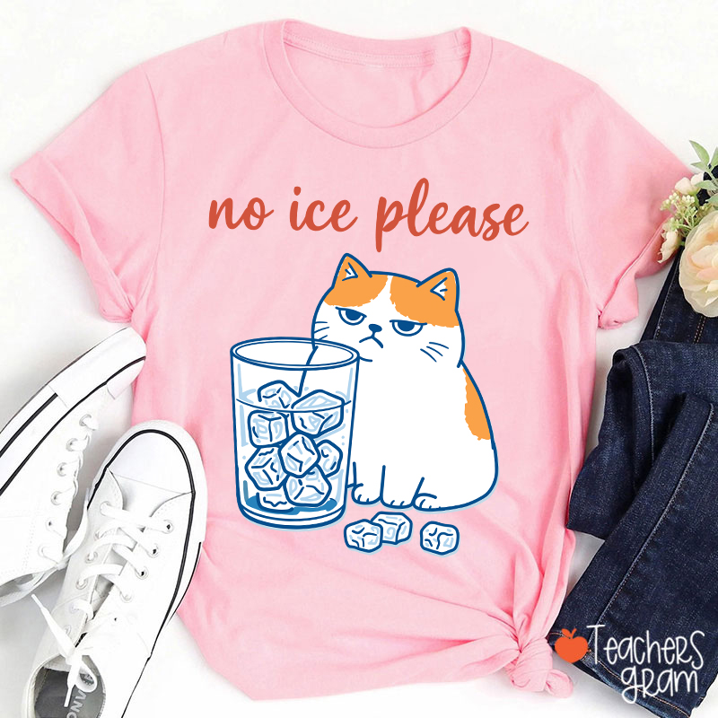 No ICE Please Cute Cat Teacher T-Shirt