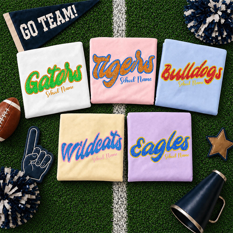 Personalized Mascot Script Text Teacher T-Shirt