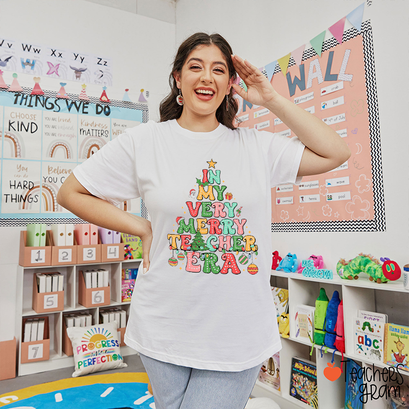 In My Very Merry Teacher Era Teacher T-Shirt