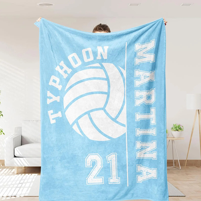 Personalized Mascot Sport And Number Game Day Teacher Blanket
