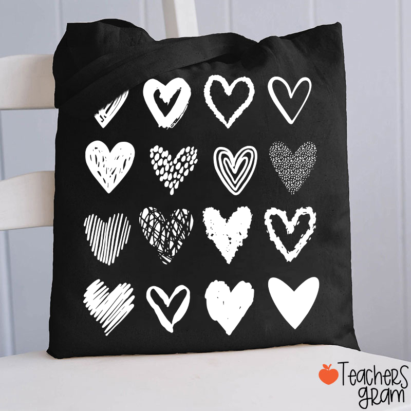 Cute Heart Teacher Tote Bag