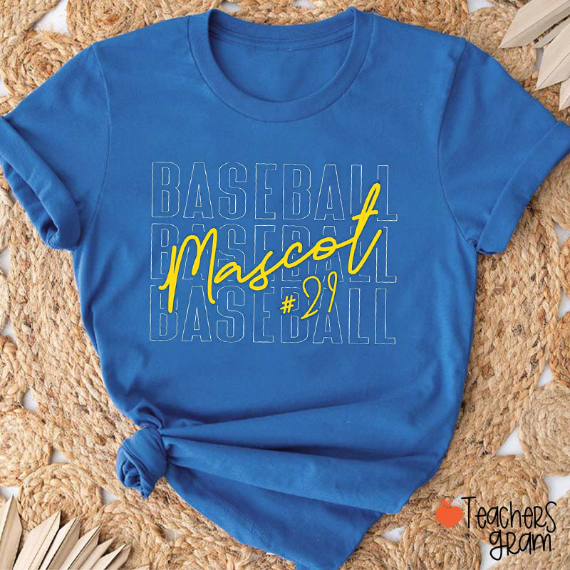 Personalized Mascot And Sport Stacked Design Teacher T-Shirt