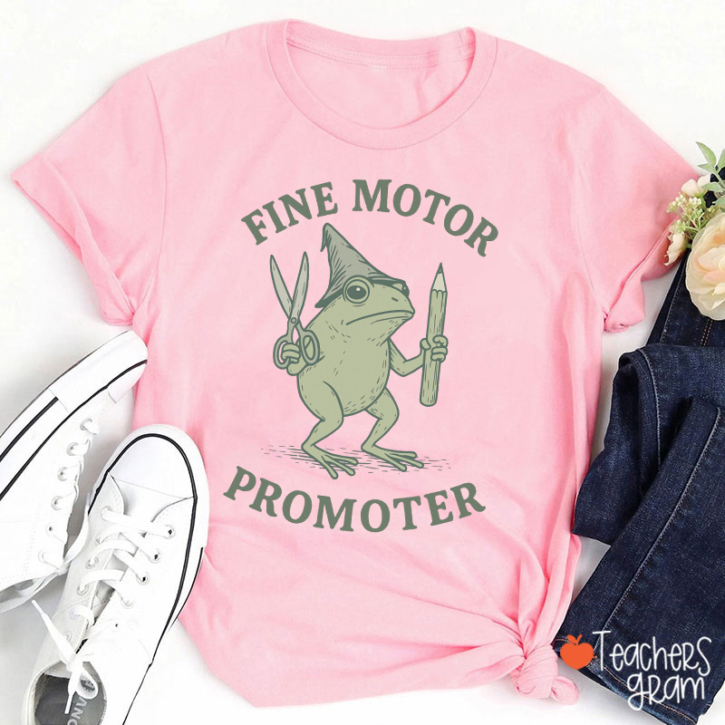 Fine Motor Promoter Wizard Frog OT Teacher T-Shirt