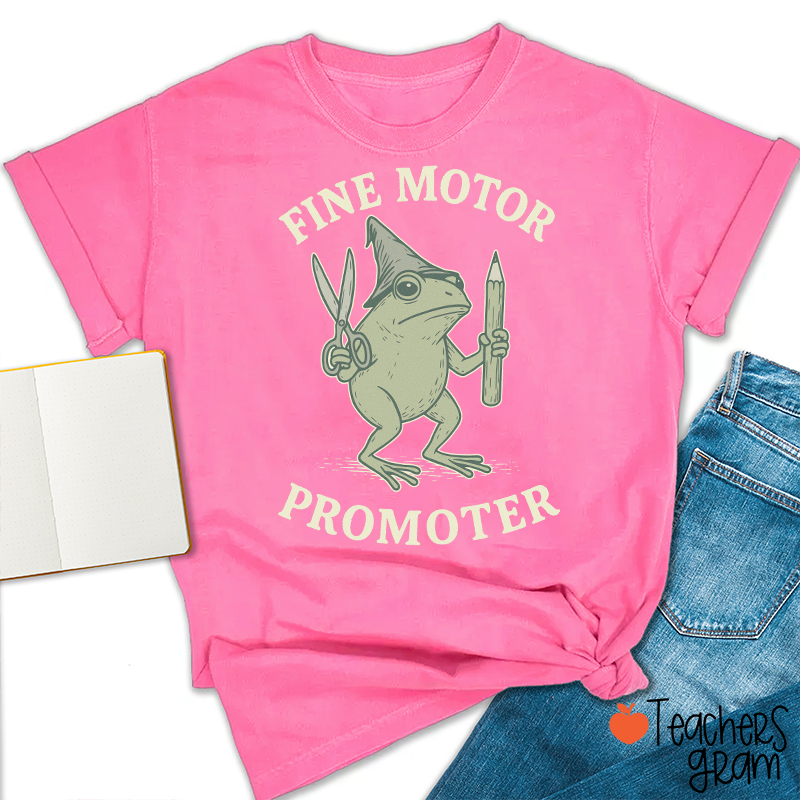 Fine Motor Promoter Wizard Frog OT Teacher T-Shirt