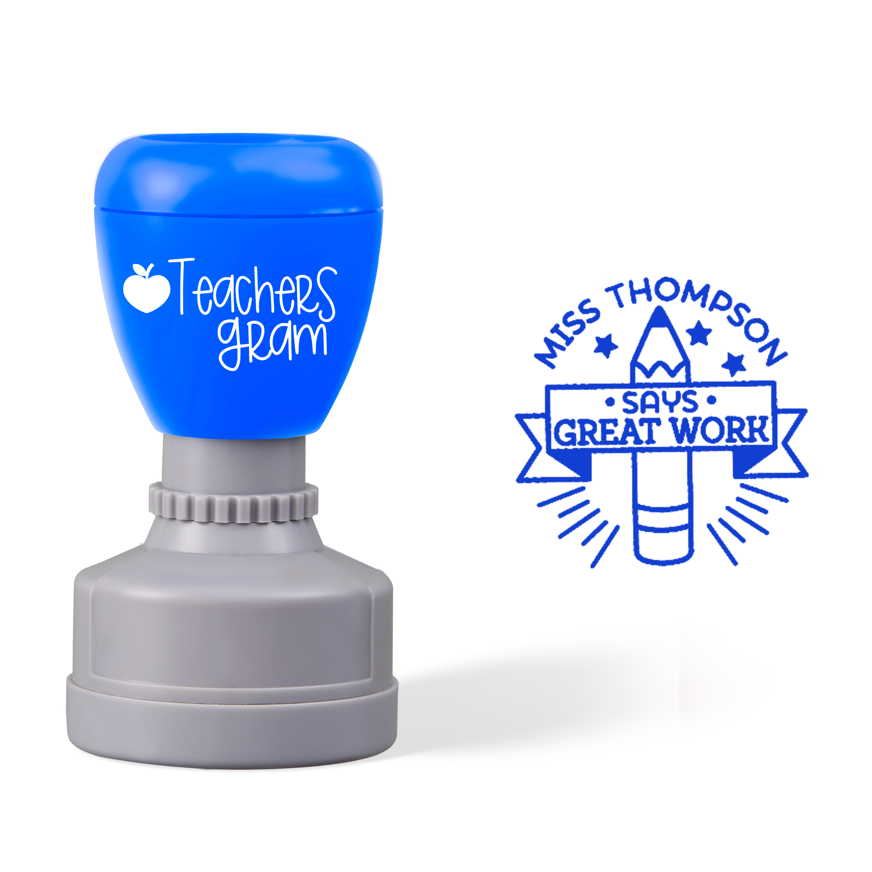 Personalized Your Teacher Says Great Work Teacher Stamp