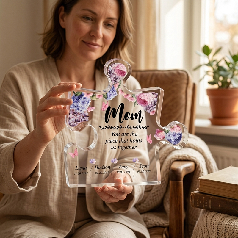 Personalized 1cm Acrylic Puzzle Ornament