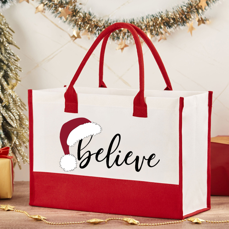 Believe Christmas Teacher Cotton Tote Bag