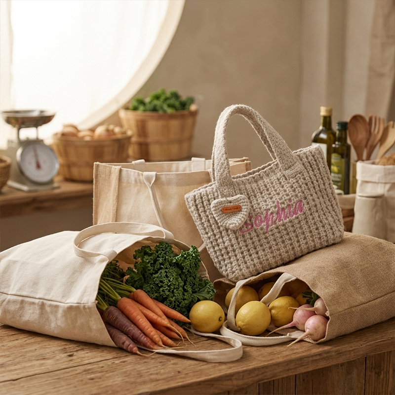 Personalized Name Woven Handbag