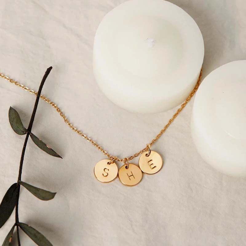 Personalized Tiny Coin Teacher Necklace