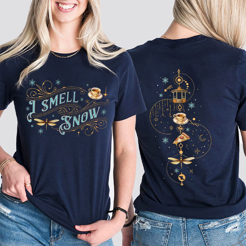 I Smell Snow Teacher Two Sided T-Shirt