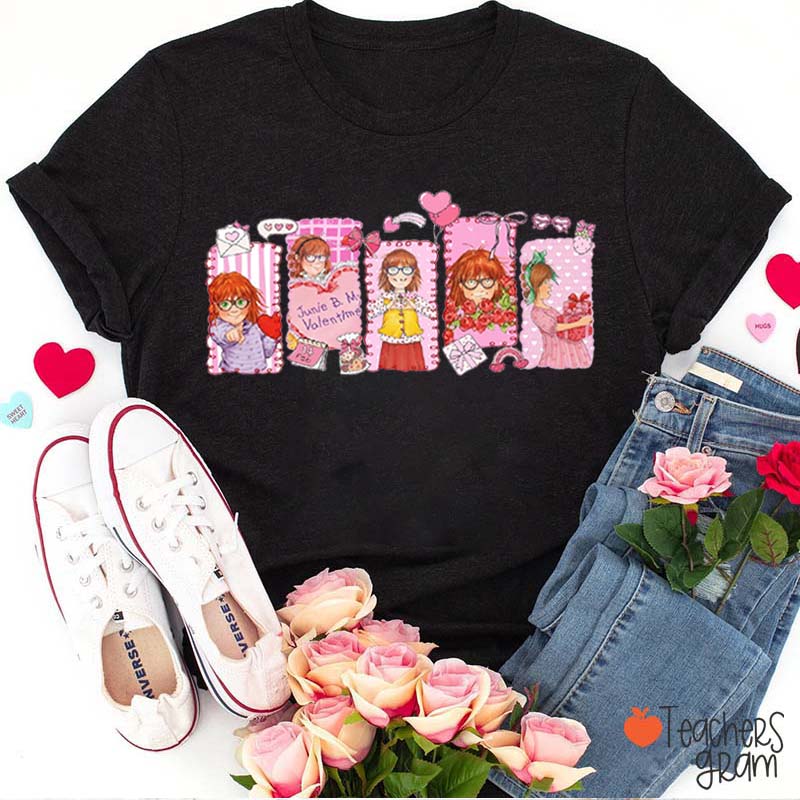 Be Mine Valentine Junie B Teacher T-Shirt