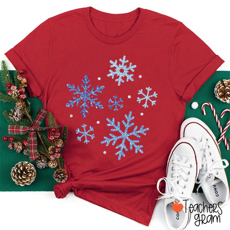 Beautiful Snowflakes Winter Vibes Teacher T-Shirt