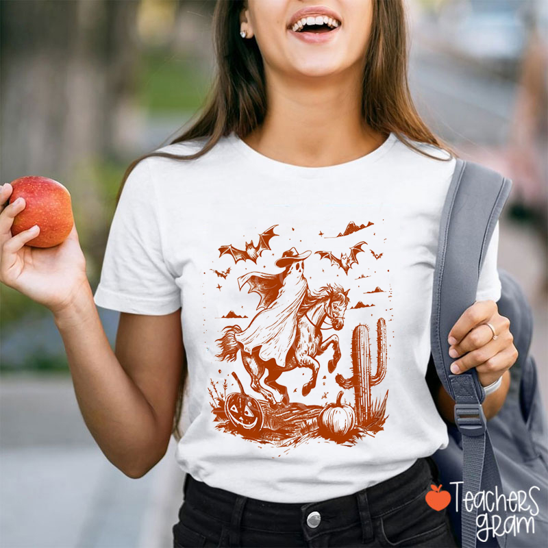 Sleepy Hollow Ghost  Halloween Teacher T-Shirt