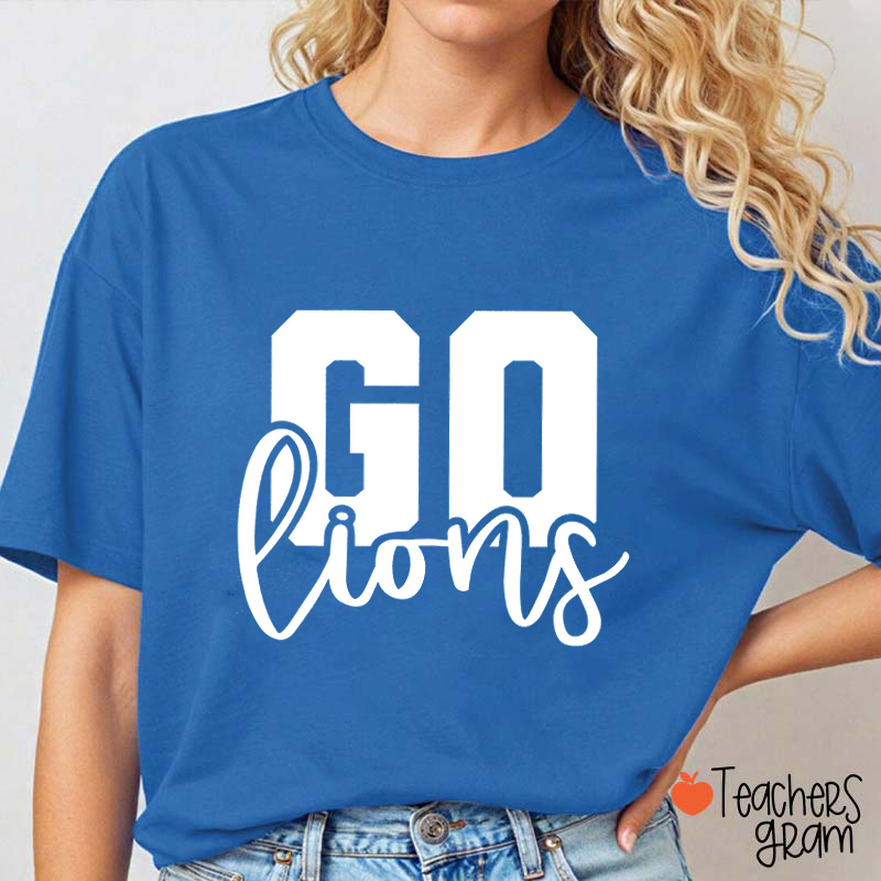 Personalized Mascot Go School Spirit Teacher T-Shirt    