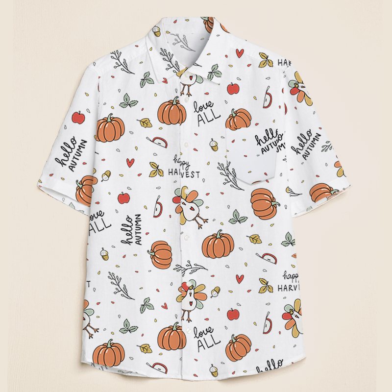 Hello Autumn Teacher Short Sleeve Shirt