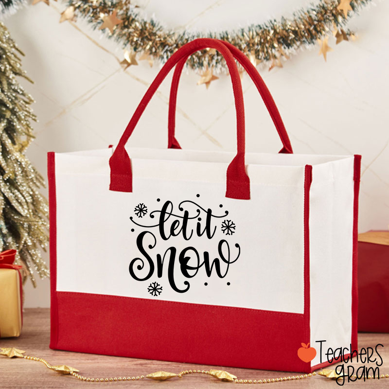Let It Snow Teacher Cotton Tote Bag