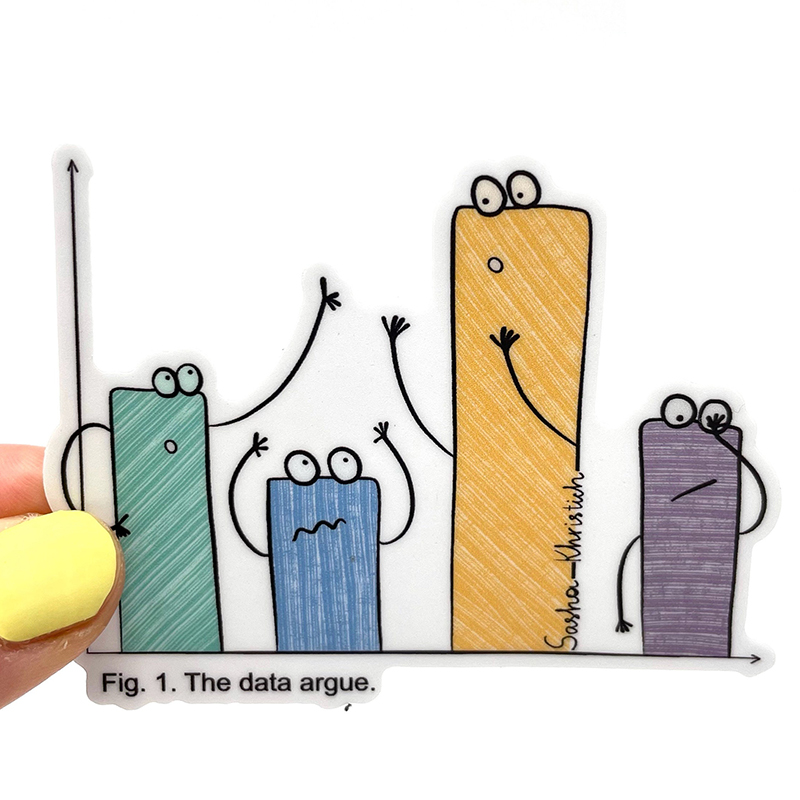 The Data Argue Teacher Stickers