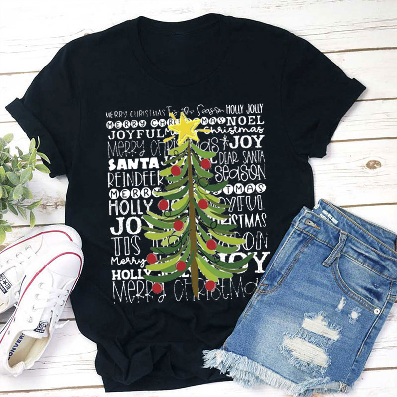 Jolly Season Christmas Teacher T-Shirt