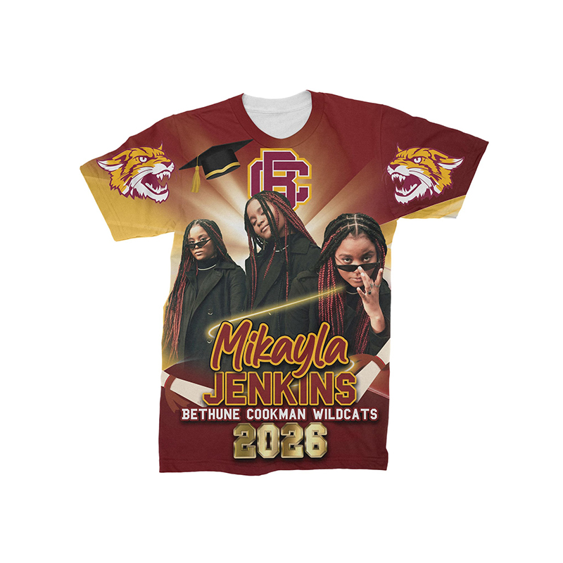 Personalized Photo All Over Print Graduation Teacher Eco Oversized Graphic T-Shirt