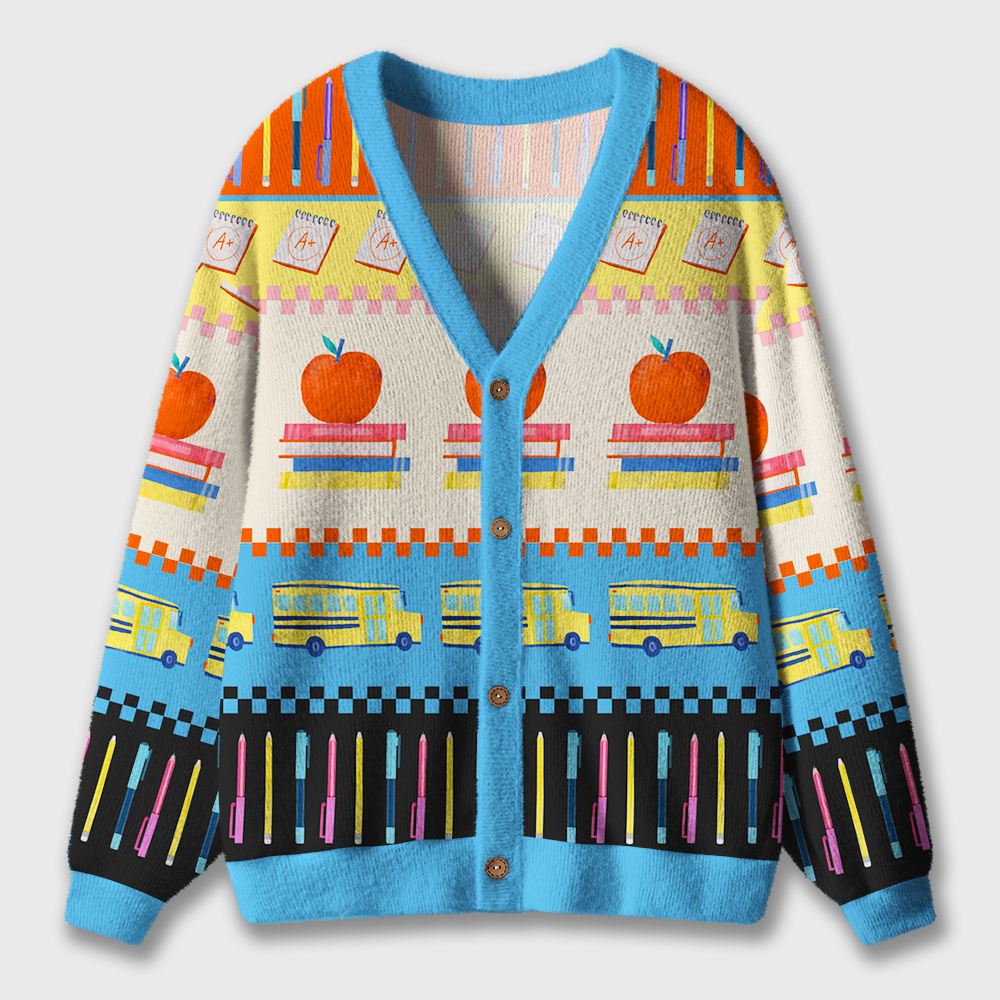 Stationery And School Life Teacher Ugly Cardigan Sweaters