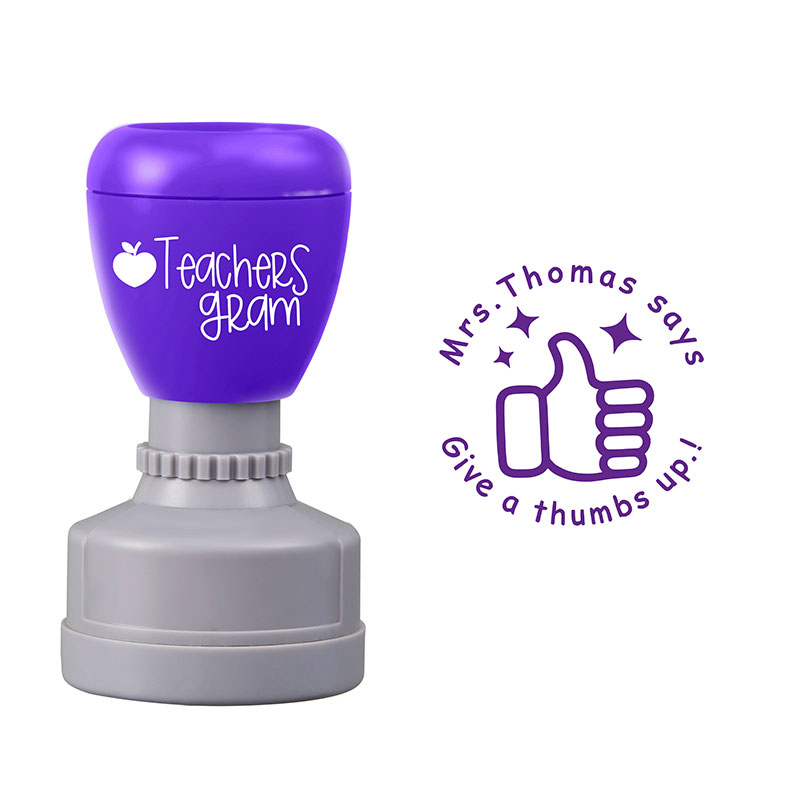 Personalized Give A Thumbs Up Teacher Stamp