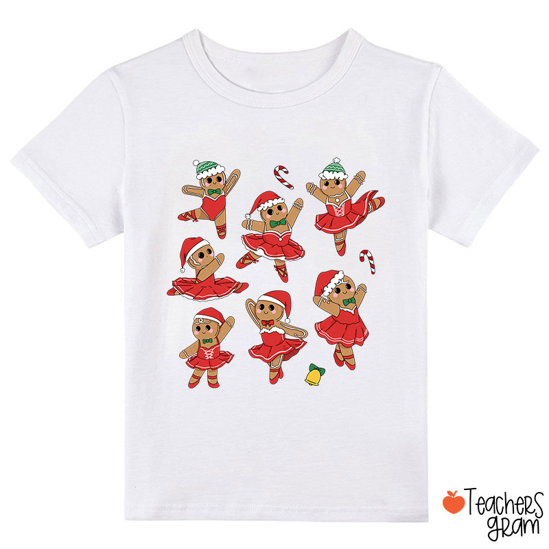 Dancing Gingerbread Christmas Class T-Shirt