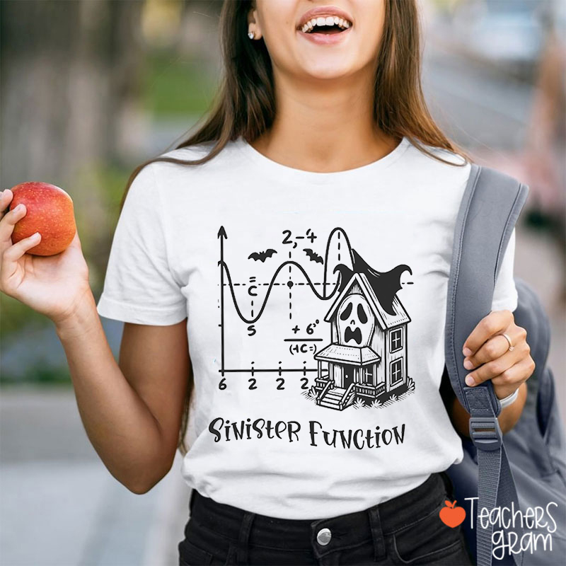 Sinister Function Halloween Math Teacher T-Shirt