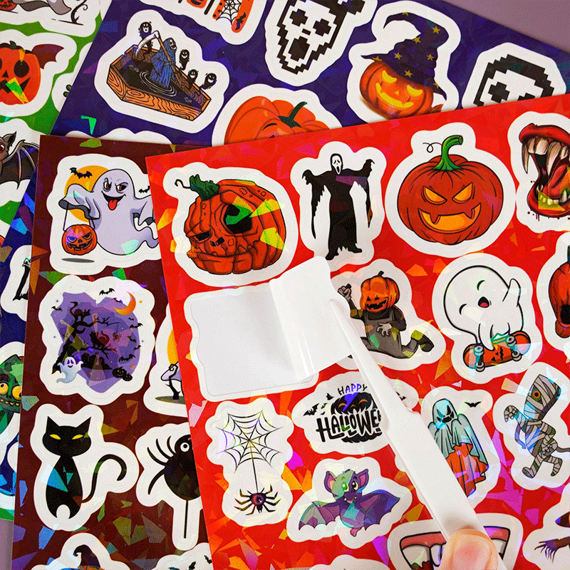 Laser Flash Halloween 160PCS Stickers Pack