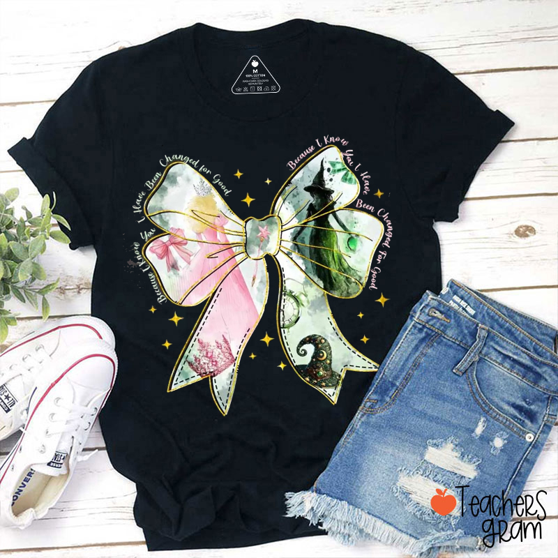 Coquette Bow Changed For Good Teacher T-Shirt