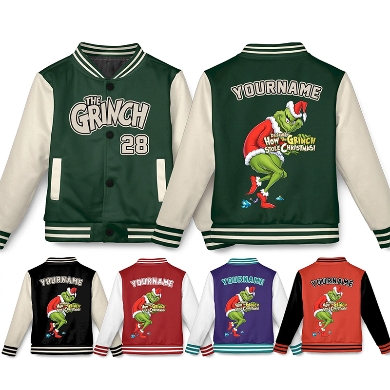 Personalized Stole Your Christmas Teacher Baseball Jacket