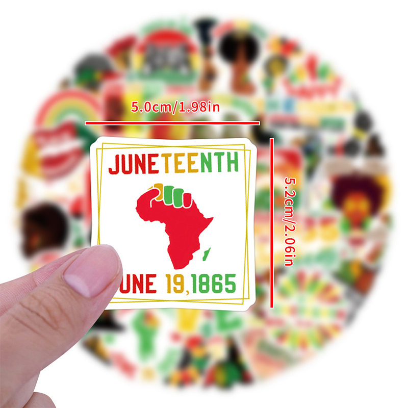 55 PCS Black Juneteenth Graffiti Teacher Stickers