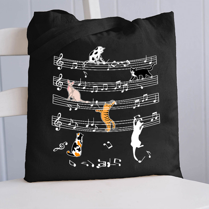 Cats And Music Teacher Tote Bag