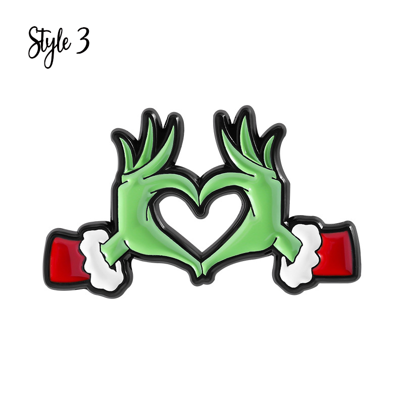 Green Guy Christmas Teacher Pin